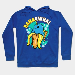 Banana Narwhal Banarwhal Funny Food Creatures Hoodie